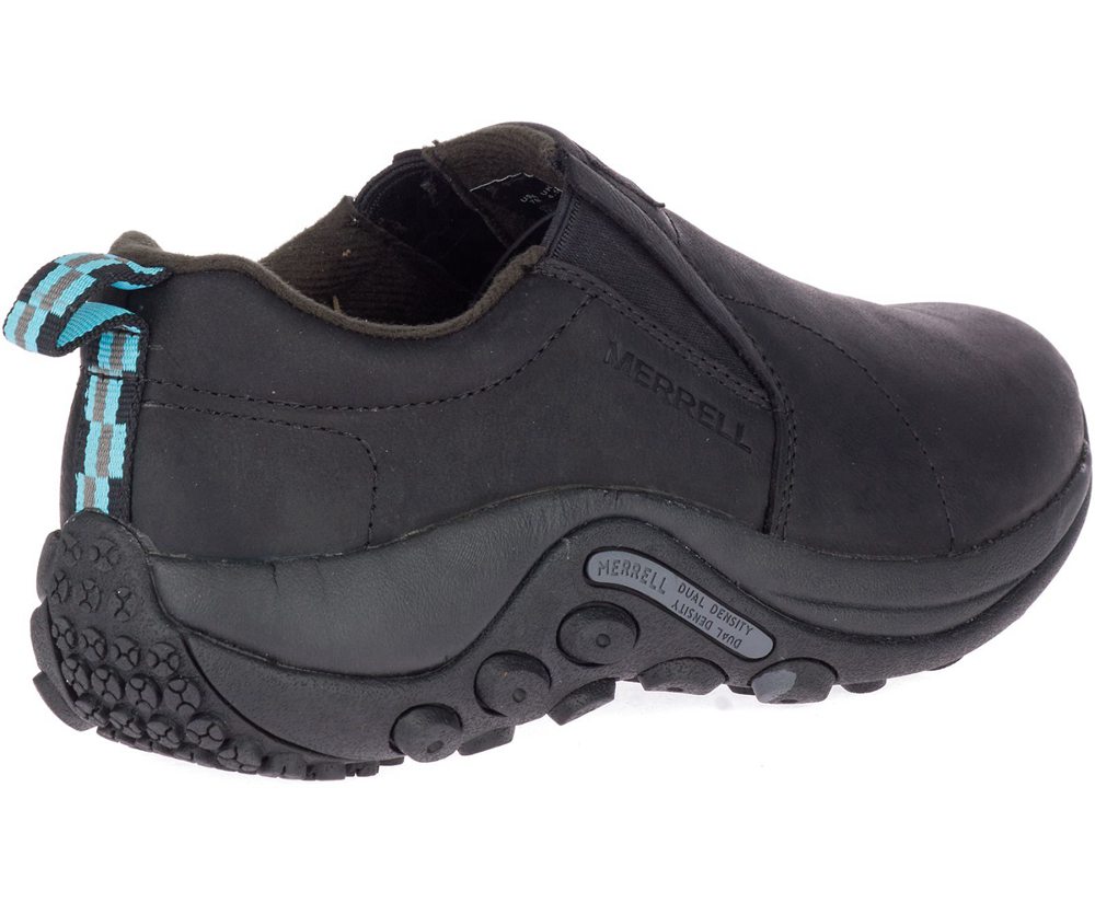 Merrell Slip Ons Black - Jungle Moc Leather SR Work - Womens 56AOFEWIK